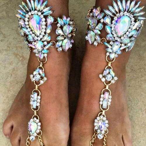 Vedawas Summer INS Acrylic Colorful Anklets Bracelets for Women Boho Trendy Luxury Foot Anklets Jewelry Party Gifts Wholesale