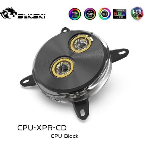 Bykski CPU Water Block use for INTEL LGA x99-2011 1150 1151 1155 1156 2066 RGB Light Support RGB CPU Block Header to Motherboard