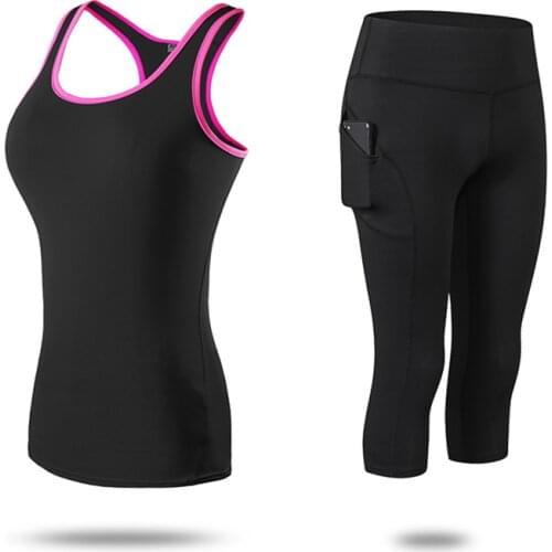 Womens Clothing 2021 Yoga Gym Suit Two-piece Tracksuit Elastic Force Exercise Fitness Sportswear Seamless Push Up Yoga Set