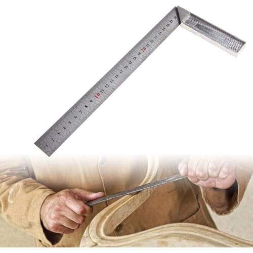 Portable 1Pc 30cm Stainless Steel Right Measuring Angle Square Ruler New