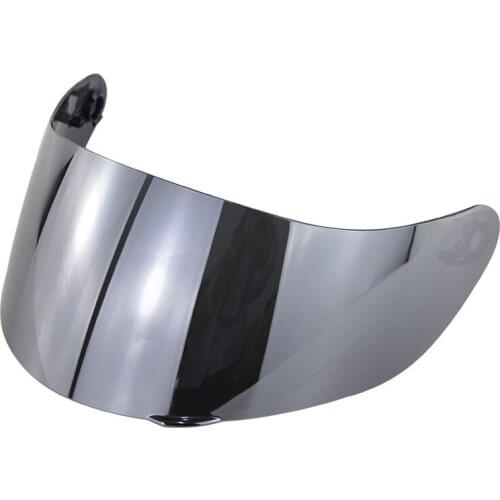 1pc Silver Plated Color Motorcycle Scooter Helmet Anti-glare Anti-fog Face Shield Lens Visor For AGV K1 K3SV K5 DIY Accessories