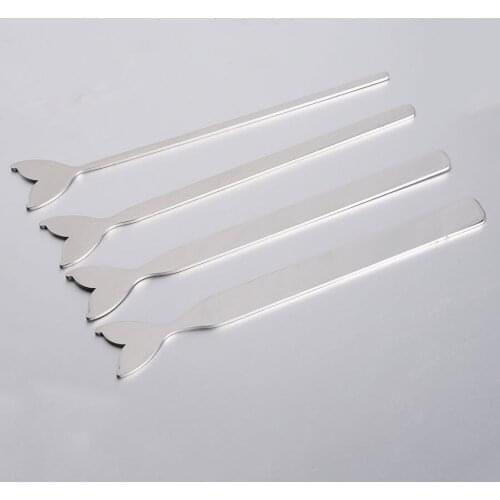 152MM Silver Stainless Steel Mermaid Blank Stamping Engraving Stick Bangle Cuff DIY Bracelet Supplies 1900204