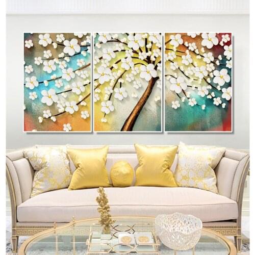 3 piece 5d diamond painting Fortune Tree DIY cross stitch diamond embroidery rhinestone Flowers diamond mosaic puzzle, WW197