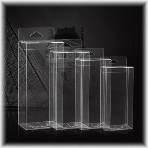 50pcs Hook Transparent PVC Phone Case Clear Plastic Boxes Storage Jewelry Gift Box Wedding Birthday Party For Gift Packing Box