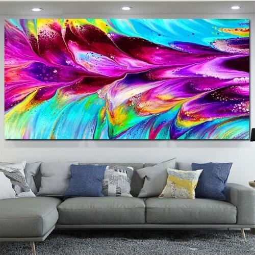 Abstract Waves full round square diamond embroidery Handworke Puzzle Diy Full diamond painting mosaic Colorful Wall Art,X79