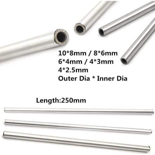 Hot Sale 250mm 304 Seamless Stainless Steel Capillary Tube 8mm 6mm / 4mm 3mm / 6mm 4mm / 4mm 2.5mm
