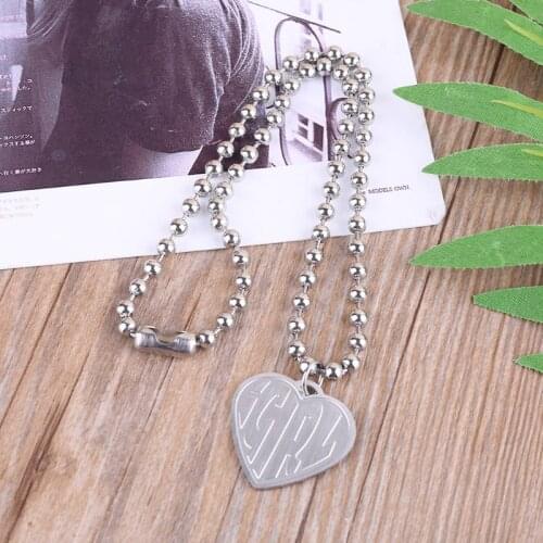 Gothic Female Symbol Girl Crush Choker Devil Girl Heart Pendant Necklace Jewelry