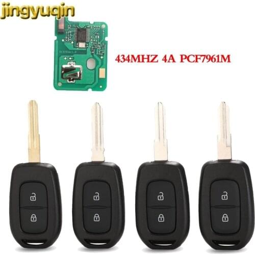 Jingyuqin 2BTNS Remote Car Key 433MHZ PCF7961M 4A For Renault Symbol Trafic Dacia Logan Lodgy Dokker Duster Clio4 Sandero