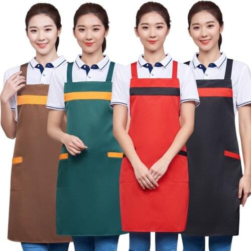 Cooking Apron Men Woman Home Kitchen Chef Adjustable Solid Color Aprons Restaurant Cooking Baking Dress Fashion Apron 2021 New