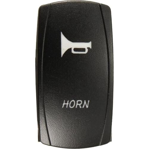 Momentary Car Boat Marine LED Light Horn Bell Laser Rocker Switch 12V 24V blue