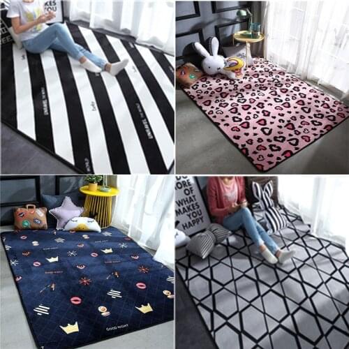 Floor Mat Cactus Bat Printed Suede Doormat Outdoor Kitchen Carpet Home Decoration Bathroom Carpet Bath Toilet Rug Large Size