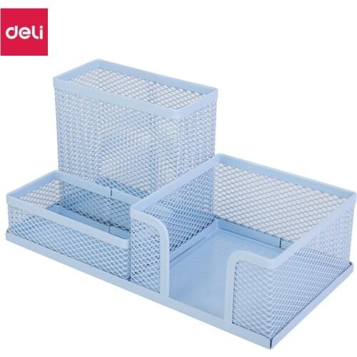 Deli9154 pen holder Desk Organizer for Pens Storage Brush Stand Desk Pencil Holder For School Supplies Stationery & Office Desk