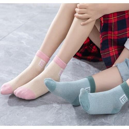 New Style Kids Socks Summer Thin Low-Cut Breathable Mesh Baby No-Show Socks Short Ankle Childrens Socks