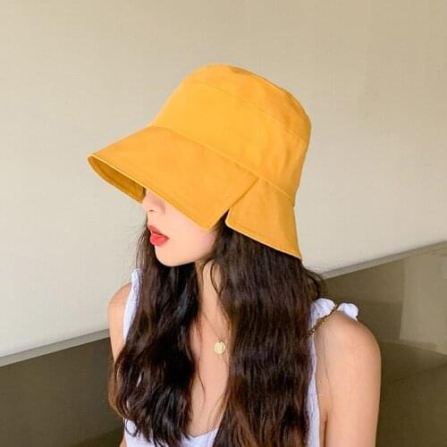 2021 New Summer Foldable Bucket Hat Unisex Women Outdoor Sunscreen Cotton Fishing Hunting Cap Men Basin Chapeau Sun Prevent Hats