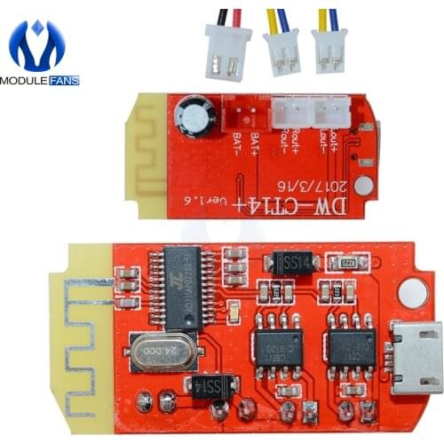 DC 3.7V 5V 3W Digital Audio Amplifier Board Double Dual Plate Bluetooth Speaker Modification Sound Music Module Micro USB DIY