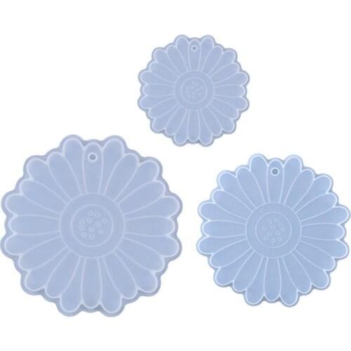 Flower Coaster Resin Molds Silicone Sunflower Coaster Maker Molds