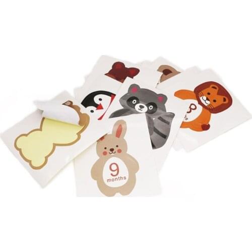 Baby Photography Props Photo Stickers Newborn Infant Monthly Milestone Sticker Baby Shower Gift for Baby Girl D5QA