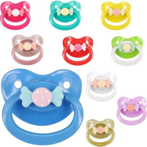 DDLG adult baby size pacifier 100% handmade girl custom candy bow cute pattern silicone ABDL adult pacifier BPA free