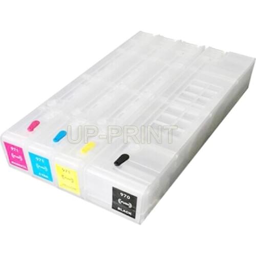 UP compatible for HP 970 971 refillable ink cartridges for Officejet Pro X451dn x451dw X551dw X476dn X476dw wit permanent chip