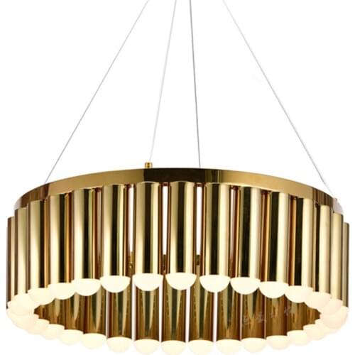 Modern Pendant Lights Aluminum Cylinder Ring LED Lamp Dia 80cm 100cm Suspension Lamp Office Living Room Home Lighting PA0718