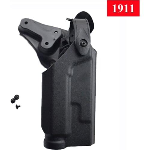 Tactical Colt 1911 Gun Holster Shooting Hunting Airsoft Gun Holster Belt Paddle Fits Colt 1911 With Flashlight Right Hand Pistol