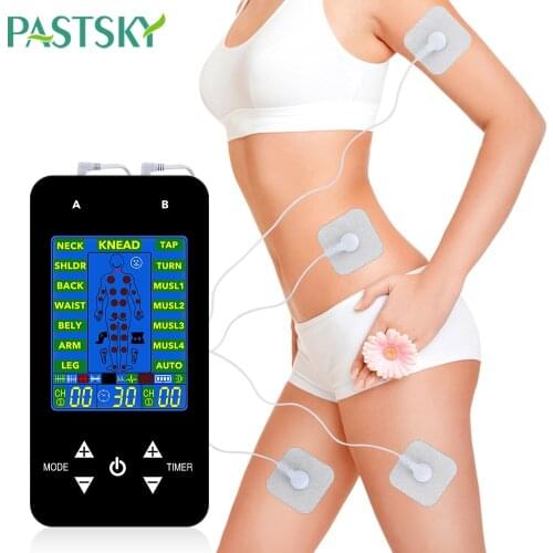 15 Modes EMS Low Frequency Therapy Body Massager Pain Relief Tens Machine Health Care Electric Patches Neck Back Massage