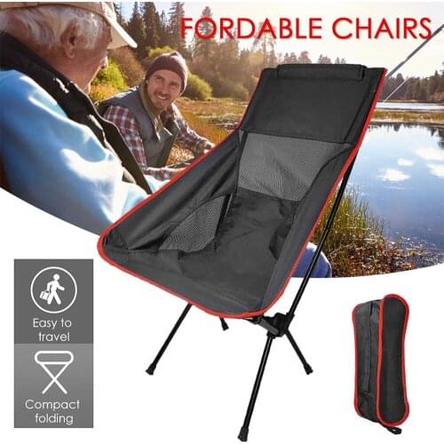 Outdoor Portable Camping Chair, Fishing Folding Chair, Beach Ultra-Light Chair, Sitting and Lying Dual-use Lunch Break Recliner
