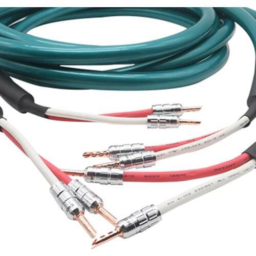 Hi-End Ortofon speaker cable CMC pure red copper BFA banana to banana plug Hifi AMP CD player audio speaker Interconnect cable