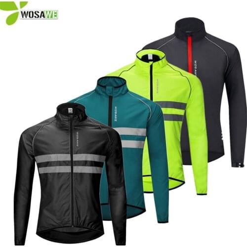 WOSAWE Breathable Reflective Running Jacket Water Resistant Windproof Waistcoat Windbreaker High Visibility Thin Sports Jacket