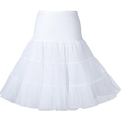 Hot Sale Short Organza Petticoat Crinoline Jupon Vintage Wedding Bridal for Wedding Dresses Underskirt Rockabilly Tutu
