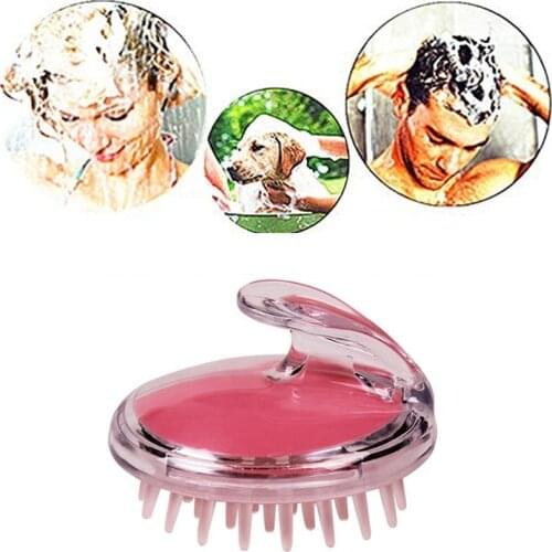 1pc Comfortable Silicone Shampoo Scalp Massage Brush Hair Washing Comb Body Bath Spa Slimming Massage Brush Personel Health