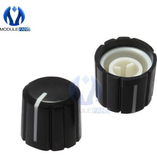 10PCS For KY-040 360 Degrees Potentiometer Rotary Encoder ABS Half Shaft Hole Caps Knob Brick Sensor Switch 6mm