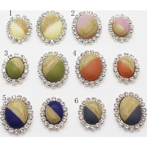 10 Pcs / Lot Mixed Size Gorgeous Rhinestone Diamond Sewing Buttons Fine Clothing Accessories DIY Handmade Crafts Silver Bottom