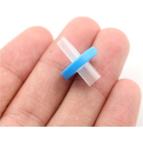 20Pcs Nylon & Plastic Syringe Filters Blue & Translucent Chemistry Labware Filters 13mm 0.22Micron