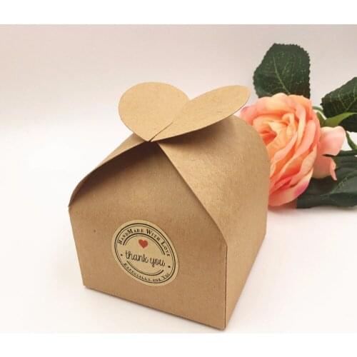 30 pcs/lot 8x8x5.5cm Samll gift box Kraft paper Candy Box Cake Cookies Container Food Packaging box free shipping