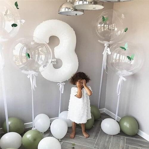 32inch Number Balloons 0 1 2 3 4 5 6 7 8 9 Happy Birthday Foil Balloons Globos Baby Shower 2022 New Year Decoration Supplies