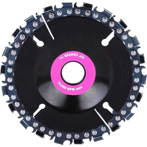 4 Inch Grinder Wood Carving Disc Chainsaw Grinding Wheel Chain Blade Circular Plate Shaping with Fine 22 Teeth