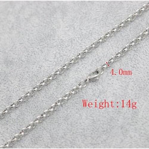 5pcs New Arrive 316 Stainless Steel 24inch 4mm rolo necklace Chains for living glass lockets & oil Diffuser Locket