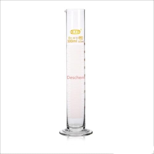500ml Glass Measuring Cylinder W/Graduation & Spout Mouth Lab Chemistry Glassware