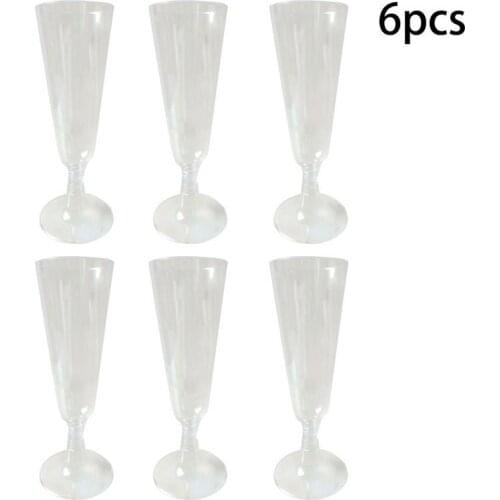 6pcs 150ML Party disposable goblet hard plastic air cup red wine glass champagne jelly mousse ice cream cups cocktail glass
