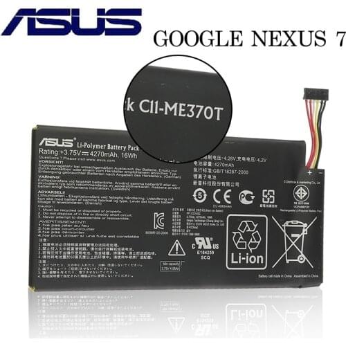 ASUS C11-ME370T Original Battery For ASUS ME370T ME3PNJ3 GOOGLE NEXUS 7 Table PC Laptop battery Wifi + 3G Version 4270mAh