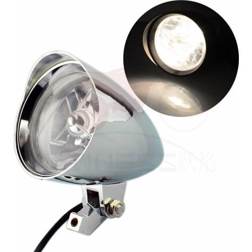 Motorcycle Aluminum Tri Bar 4.5" Bullet Headlight Lamp For Harley Sportster XL Dyna Softail FXR FXST Chopper Bobber Custom