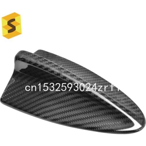 Car Carbon Fiber Fin Antenna Cover Trim FM AM Radio Fin Aerial Adhesive Tabe for BMW 3 Series E91 X1 E84