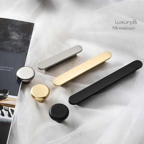 Zinc Alloy Simply Furniture Handles Knobs Drawer Dresser Wardrobe Handle Cabinet Pull Kitchen Cupboard Knob Hardware 3.75'' 5