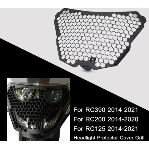 For RC125 RC200 RC390 RC 125 250 390 2014 2015 2016-2020 Motorcycle Headlight Grille Grill Guard Cover Protector RC 125/390 2021