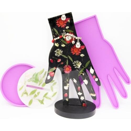Hand-Shape Resin Mold Hand mould Mannequin Hand Mould model Ring hand model Glue tool Jewelry Stand Trinket Holder Silicone Mold