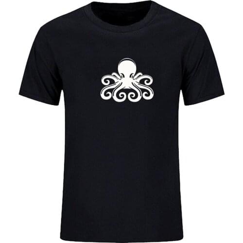Mens T-shirt Short sleeve 100% cotton fun soft octopus wonderful fashion summer casual summer casual