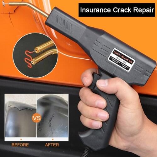 Car Bumper Repair Hot Stapler Temperature Welding Machine Bodywork Fender Fairing With 4 Types 200 Hot Wave Flat Staples