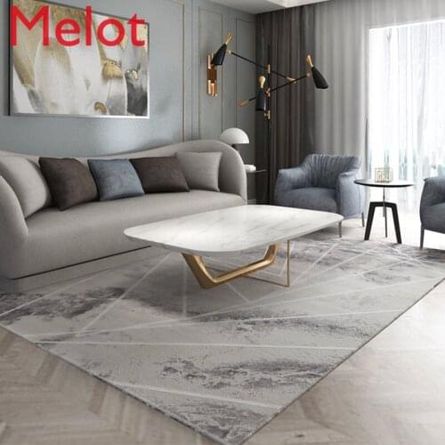 Living Room Carpet Light Luxury High Grade Gray Sofa and Carpet Bedroom Carpet Cold Tone Morandi