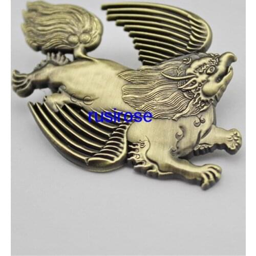 Personality Kirin badge custom, brave three-dimensional badge furniture custom OEM